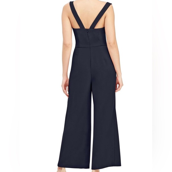 Gal Meets Glam 0P Nicole Navy Blue Sweetheart Jumpsuit - Picture 3 of 11